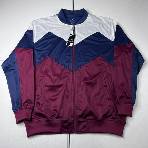 Montique Other - Montique International Track Jacket Maroon Blue White Men’s Size XL